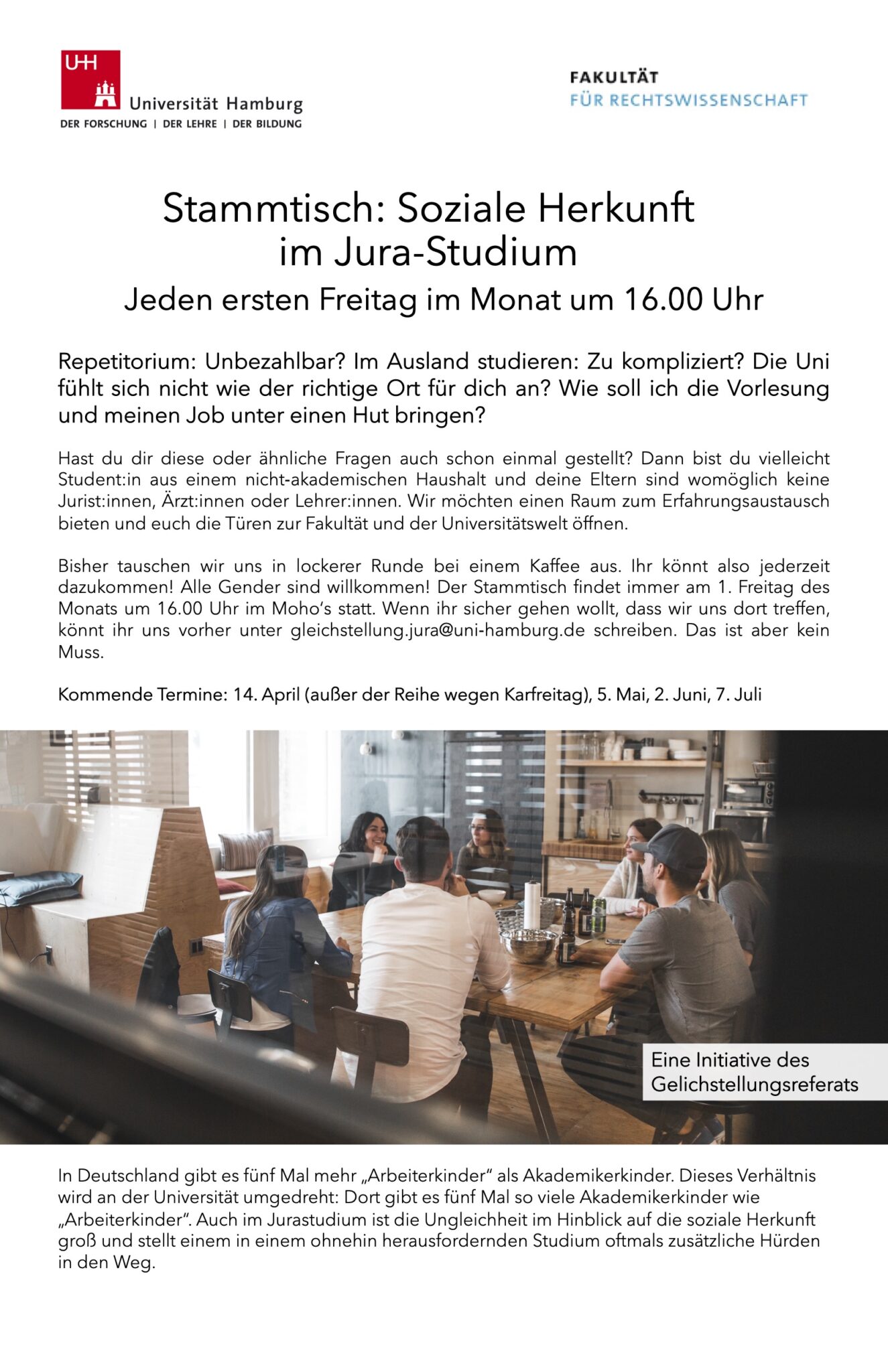 Stammtisch: Soziale Herkunft im Jura-Studium – Schwarzes Brett der ...